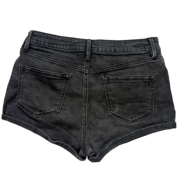 American Rag Distressed Black Wash Denim Shorts sz 9 - Picture 6 of 10